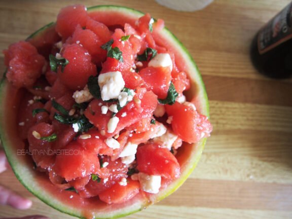 Super Easy Summer Salad: Watermelon Feta Salad