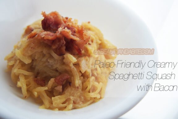Easy Paleo-Friendly Creamy Spaghetti Squash with Bacon [RECIPE]