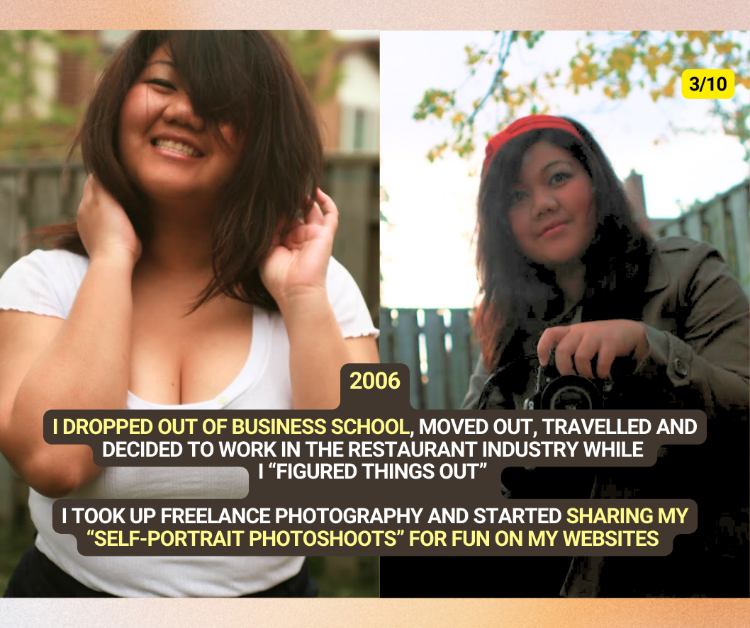 2006, i dropped out of business school, moved out, travelled and decided to work in the restaurant industry while I "figured things out"